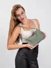 Бирюзовый сумка женская из вельвета, с цепью, на плечо