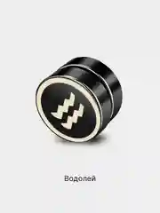 Белый серьги-клипсы "Знаки Зодиака", из титановой стали, на магните