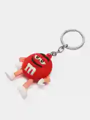 Красный стильный 3D брелок M&Ms /на рюкзак/на ключи