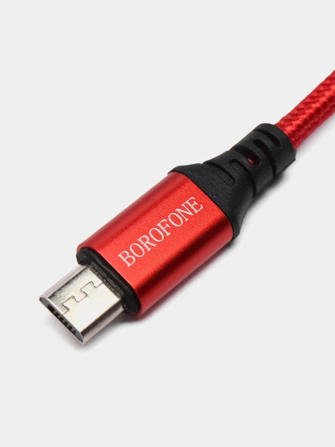 Красный кабель зарядный BOROFONE BX54, 1 m, Micro-USB/Type-C/Lightning, для Android и Apple iPhone