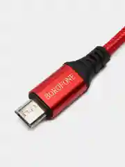 Красный кабель зарядный BOROFONE BX54, 1 m, Micro-USB/Type-C/Lightning, для Android и Apple iPhone