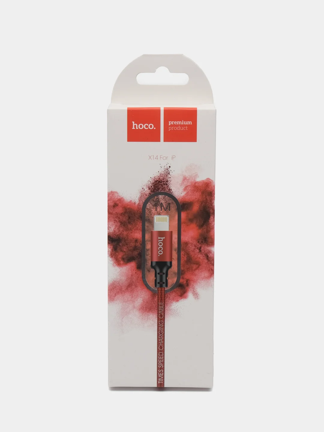 Красный кабель зарядный HOCO X14, Type-C / Micro-USB / Lightning для Android и iPhone