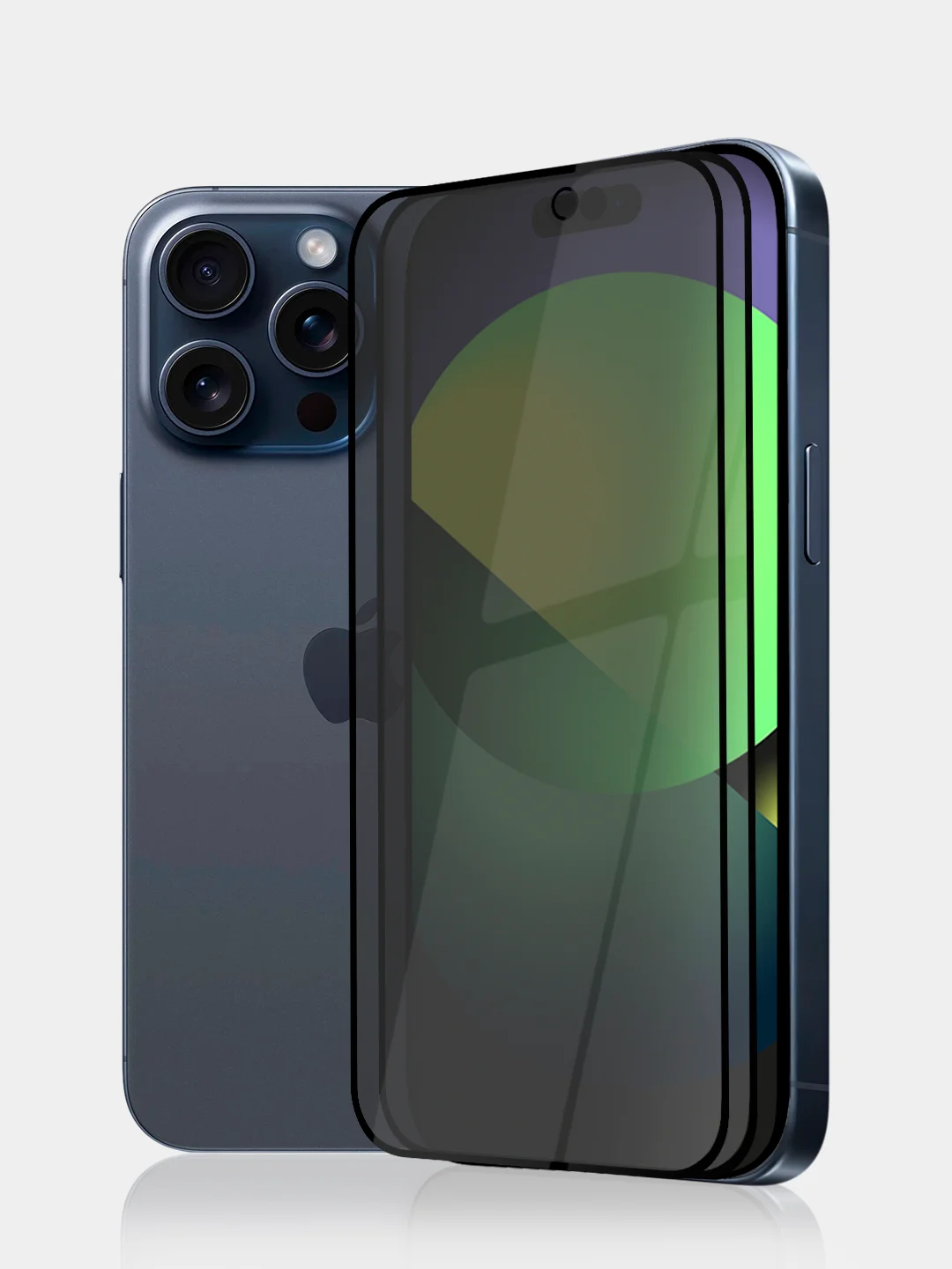 Черный стекло для iPhone 15 14 13 Pro Max Plus Mini защитное BROSCORP матовое, антишпион