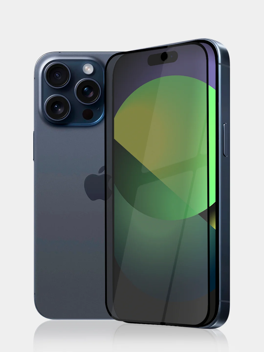 Черный стекло для iPhone 15 14 13 Pro Max Plus Mini защитное BROSCORP матовое, антишпион