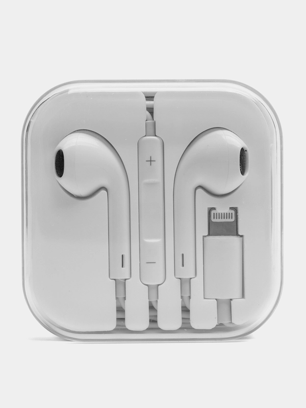Наушники с микрофоном для iPhone (Айфон), Lightning, проводные