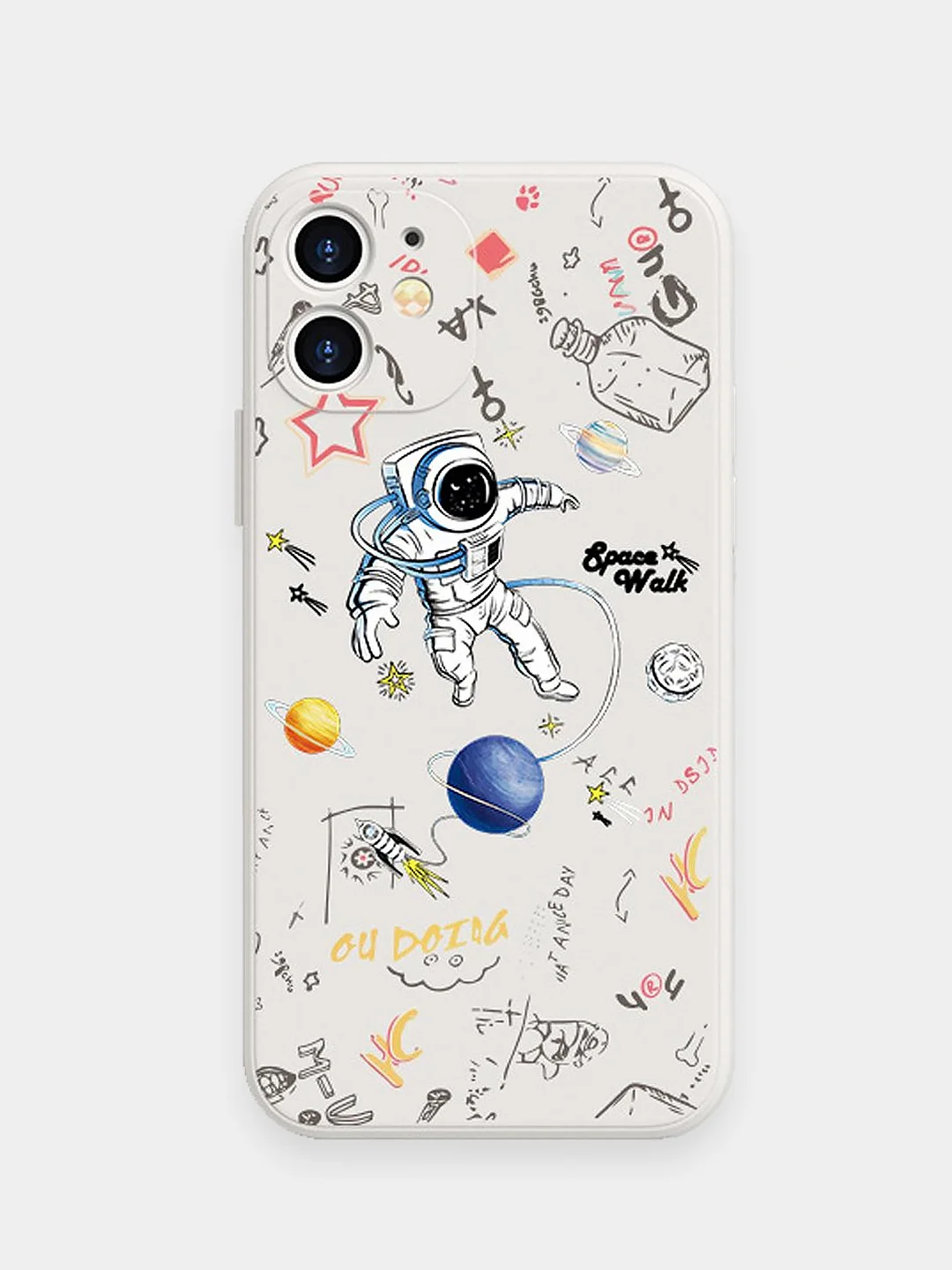 Прозрачный чехол "NASA" для iPhone 7/8 Plus/X/XS/XR Max/11 Pro Max/12/13 Pro max/mini