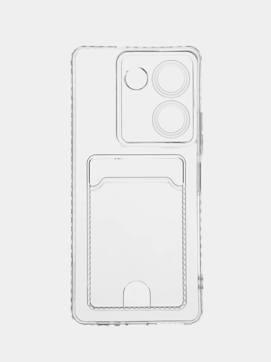 Прозрачный чехол для Tecno Camon 20 / 20 Pro, Техно Камон 20 Про, прозрачный, с карманом для карты