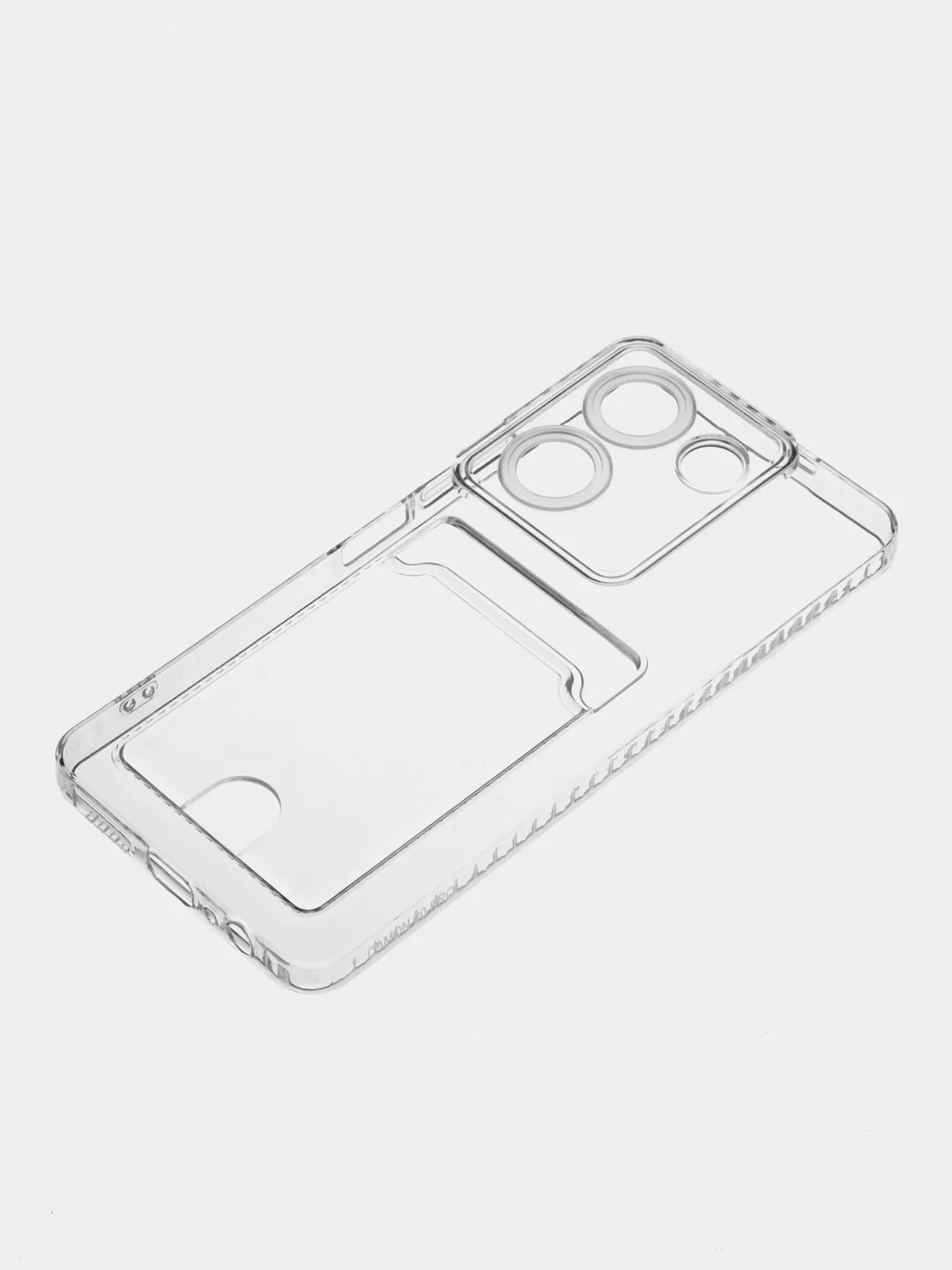 Прозрачный чехол для Tecno Camon 20 / 20 Pro, Техно Камон 20 Про, прозрачный, с карманом для карты