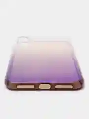 Синий меланж чехол iPhone XR, Xs Max силиконовый прозрачный с градиентом