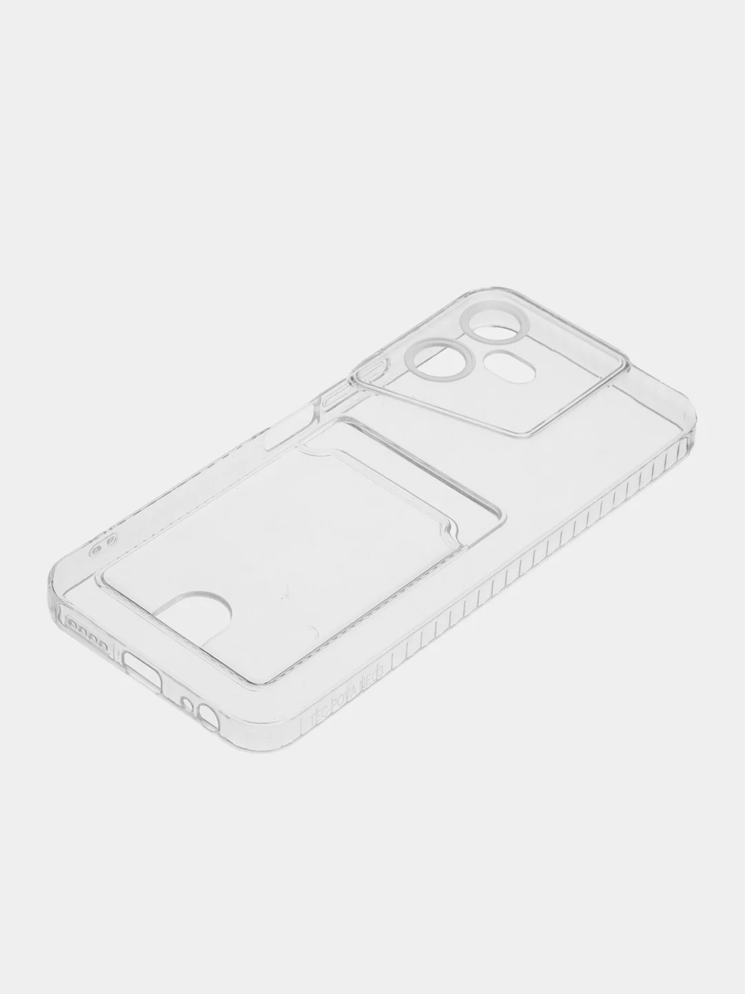 Прозрачный чехол для Tecno Pova Neo 3 (Техно Пова Нео 3) прозрачный, с карманом для карты