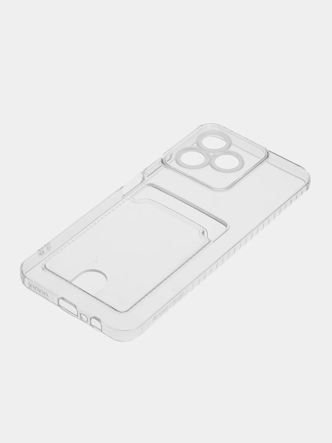 Прозрачный чехол для Realme C51,C53 /Реалми C51,С53 /Realme Note 50, прозрачный, с карманом для карты