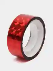 Красный цветной скотч, голографический, 10 мм х 3 м