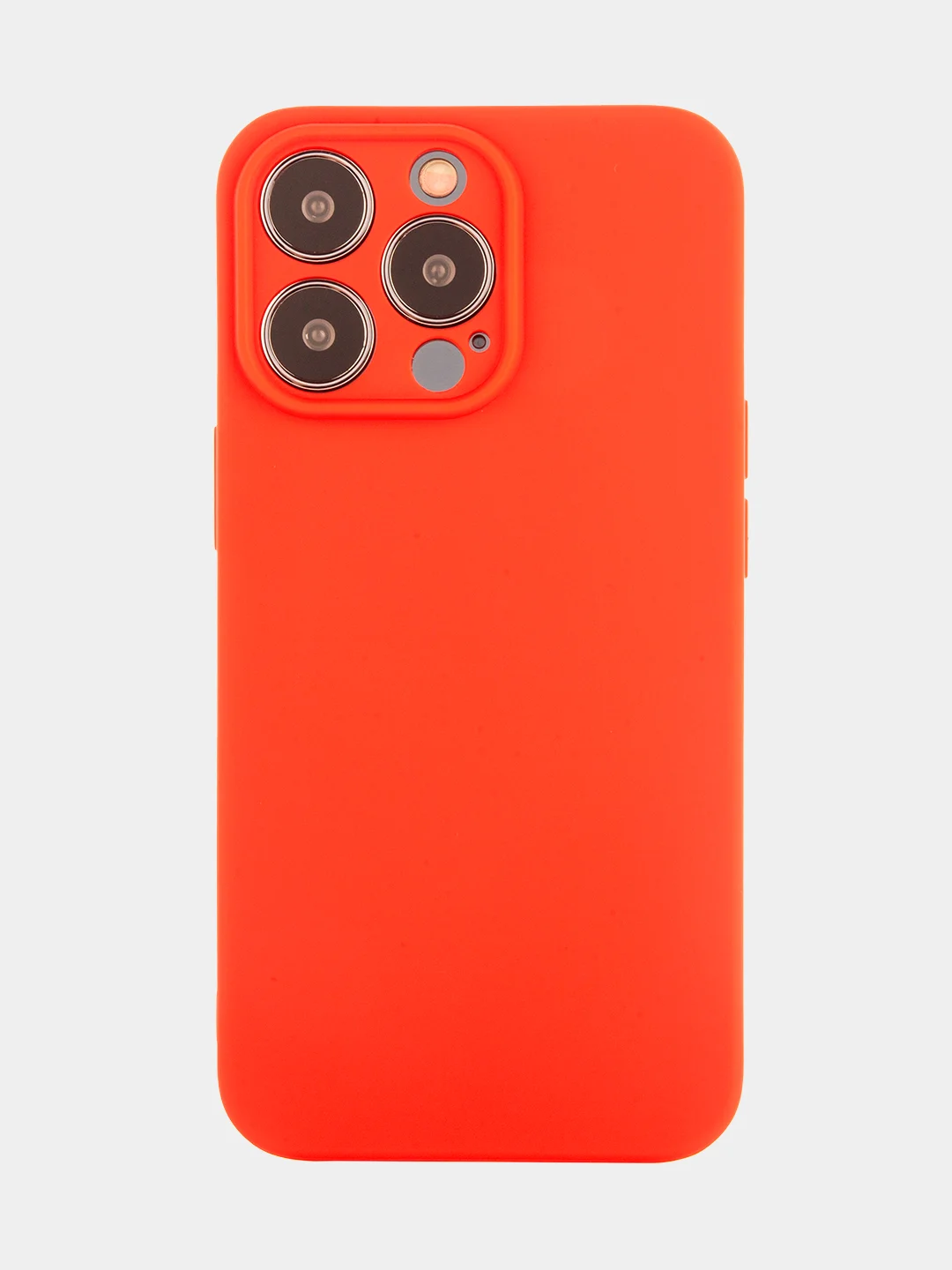 Красный чехол BROSCORP для Apple iPhone 13 Pro, матовый тонкий силиконовый, с защитой вокруг камер