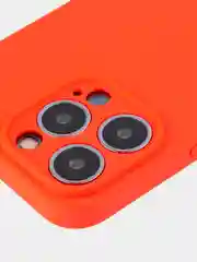 Красный чехол BROSCORP для Apple iPhone 13 Pro, матовый тонкий силиконовый, с защитой вокруг камер