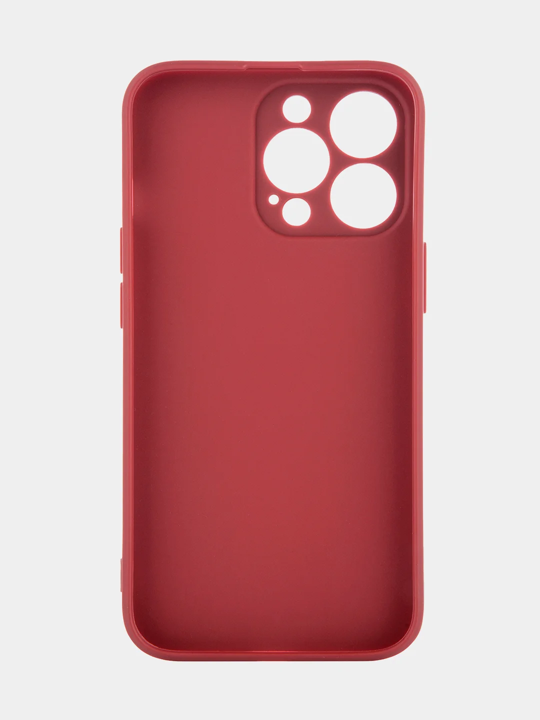 Бордовый чехол BROSCORP для Apple iPhone 13 Pro, матовый тонкий силиконовый, с защитой вокруг камер