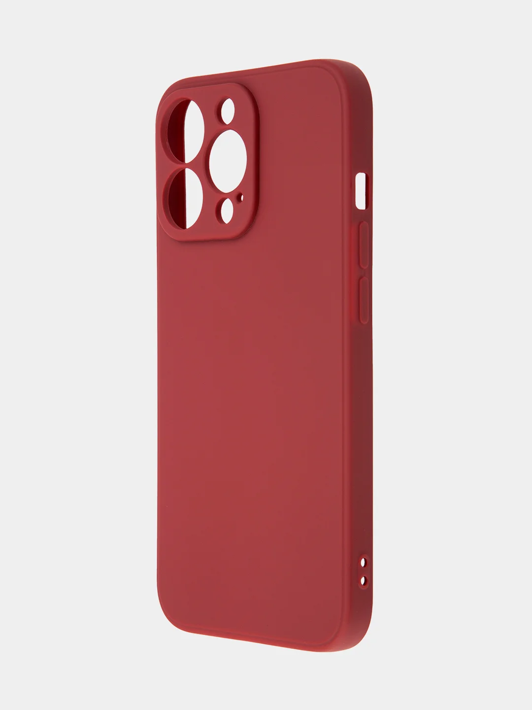 Бордовый чехол BROSCORP для Apple iPhone 13 Pro, матовый тонкий силиконовый, с защитой вокруг камер