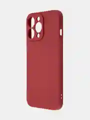 Бордовый чехол BROSCORP для Apple iPhone 13 Pro, матовый тонкий силиконовый, с защитой вокруг камер