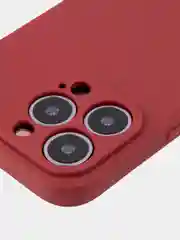 Бордовый чехол BROSCORP для Apple iPhone 13 Pro, матовый тонкий силиконовый, с защитой вокруг камер