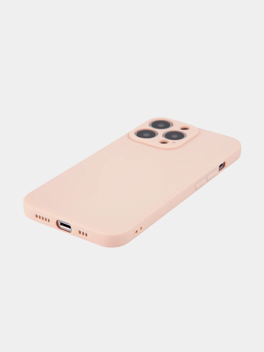 Розовый чехол BROSCORP для Apple iPhone 13 Pro, матовый тонкий силиконовый, с защитой вокруг камер
