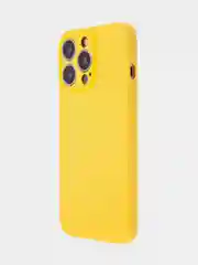 Желтый чехол BROSCORP для Apple iPhone 13 Pro, матовый тонкий силиконовый, с защитой вокруг камер