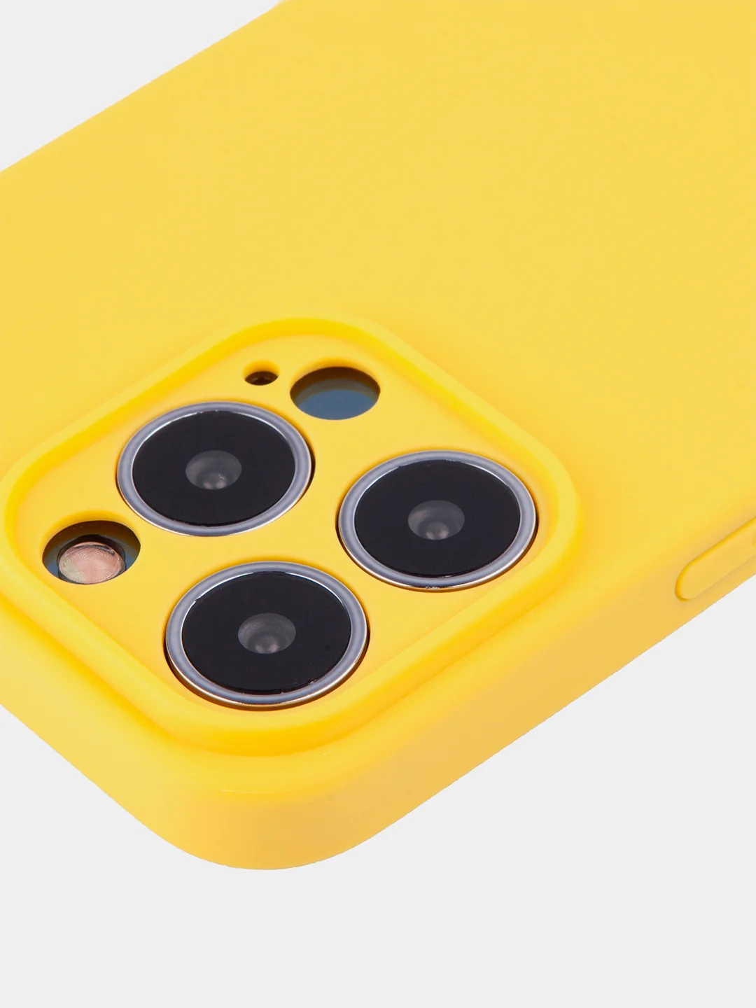Желтый чехол BROSCORP для Apple iPhone 13 Pro, матовый тонкий силиконовый, с защитой вокруг камер
