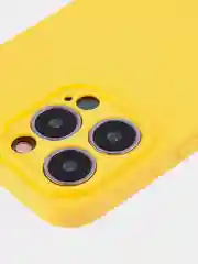 Желтый чехол BROSCORP для Apple iPhone 13 Pro, матовый тонкий силиконовый, с защитой вокруг камер