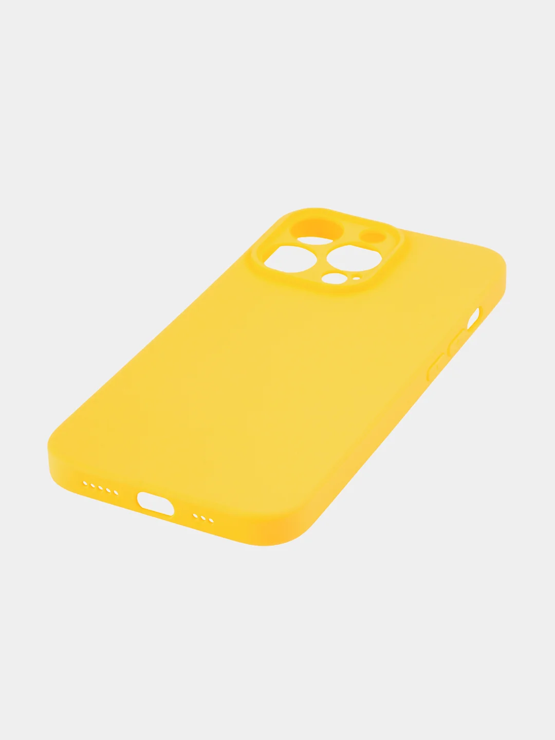 Желтый чехол BROSCORP для Apple iPhone 13 Pro, матовый тонкий силиконовый, с защитой вокруг камер