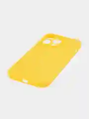 Желтый чехол BROSCORP для Apple iPhone 13 Pro, матовый тонкий силиконовый, с защитой вокруг камер