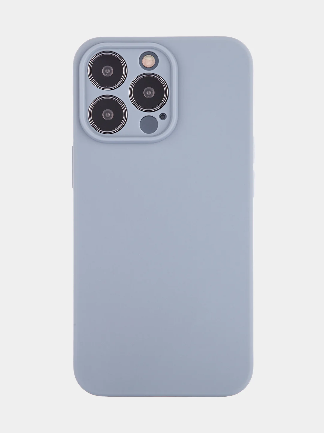 Светло-синий чехол BROSCORP для Apple iPhone 13 Pro, матовый тонкий силиконовый, с защитой вокруг камер