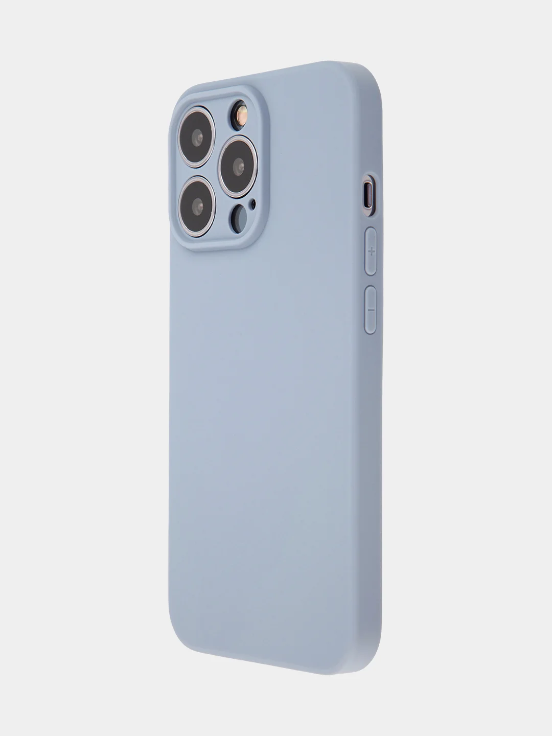 Светло-синий чехол BROSCORP для Apple iPhone 13 Pro, матовый тонкий силиконовый, с защитой вокруг камер