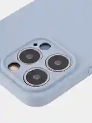 Светло-синий чехол BROSCORP для Apple iPhone 13 Pro, матовый тонкий силиконовый, с защитой вокруг камер