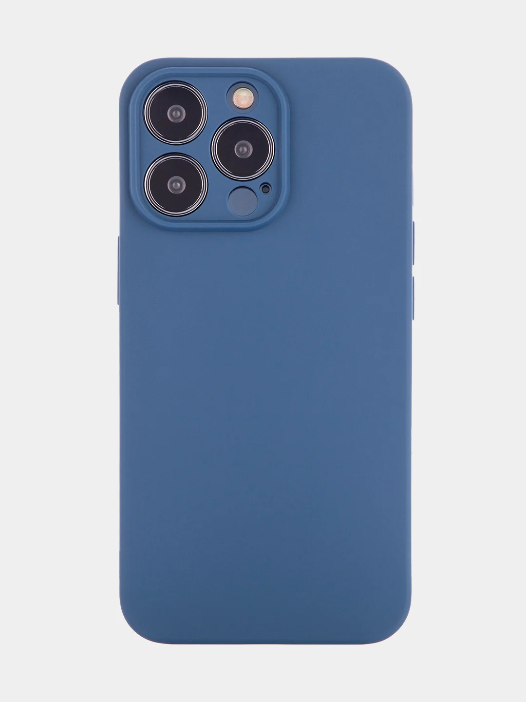 Синий чехол BROSCORP для Apple iPhone 13 Pro, матовый тонкий силиконовый, с защитой вокруг камер