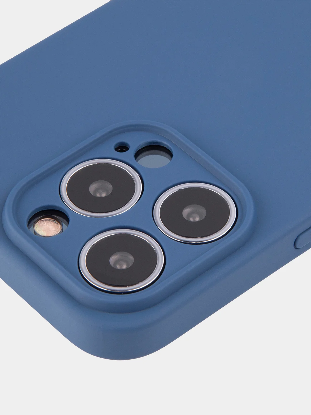 Синий чехол BROSCORP для Apple iPhone 13 Pro, матовый тонкий силиконовый, с защитой вокруг камер