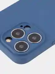 Синий чехол BROSCORP для Apple iPhone 13 Pro, матовый тонкий силиконовый, с защитой вокруг камер