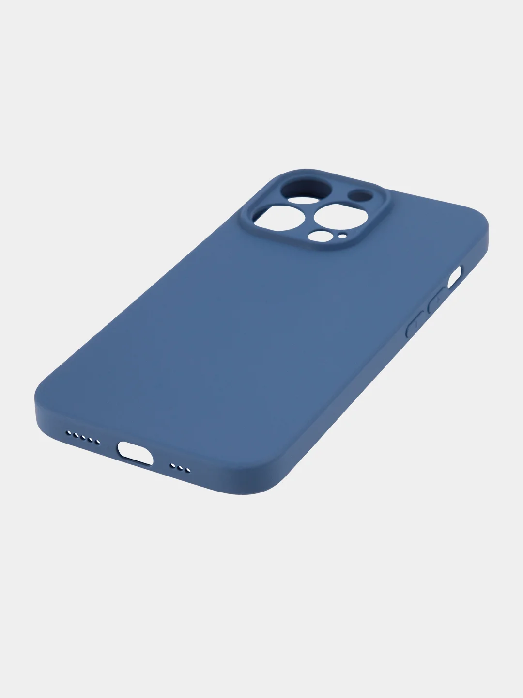 Синий чехол BROSCORP для Apple iPhone 13 Pro, матовый тонкий силиконовый, с защитой вокруг камер