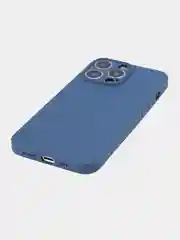 Синий чехол BROSCORP для Apple iPhone 13 Pro, матовый тонкий силиконовый, с защитой вокруг камер