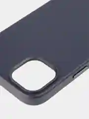 Синий чехол MagSafe для iPhone 14 Plus кожаный BROSCORP из экокожи с защитой камер, микрофиброй