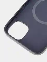 Синий чехол MagSafe для iPhone 14 Plus кожаный BROSCORP из экокожи с защитой камер, микрофиброй