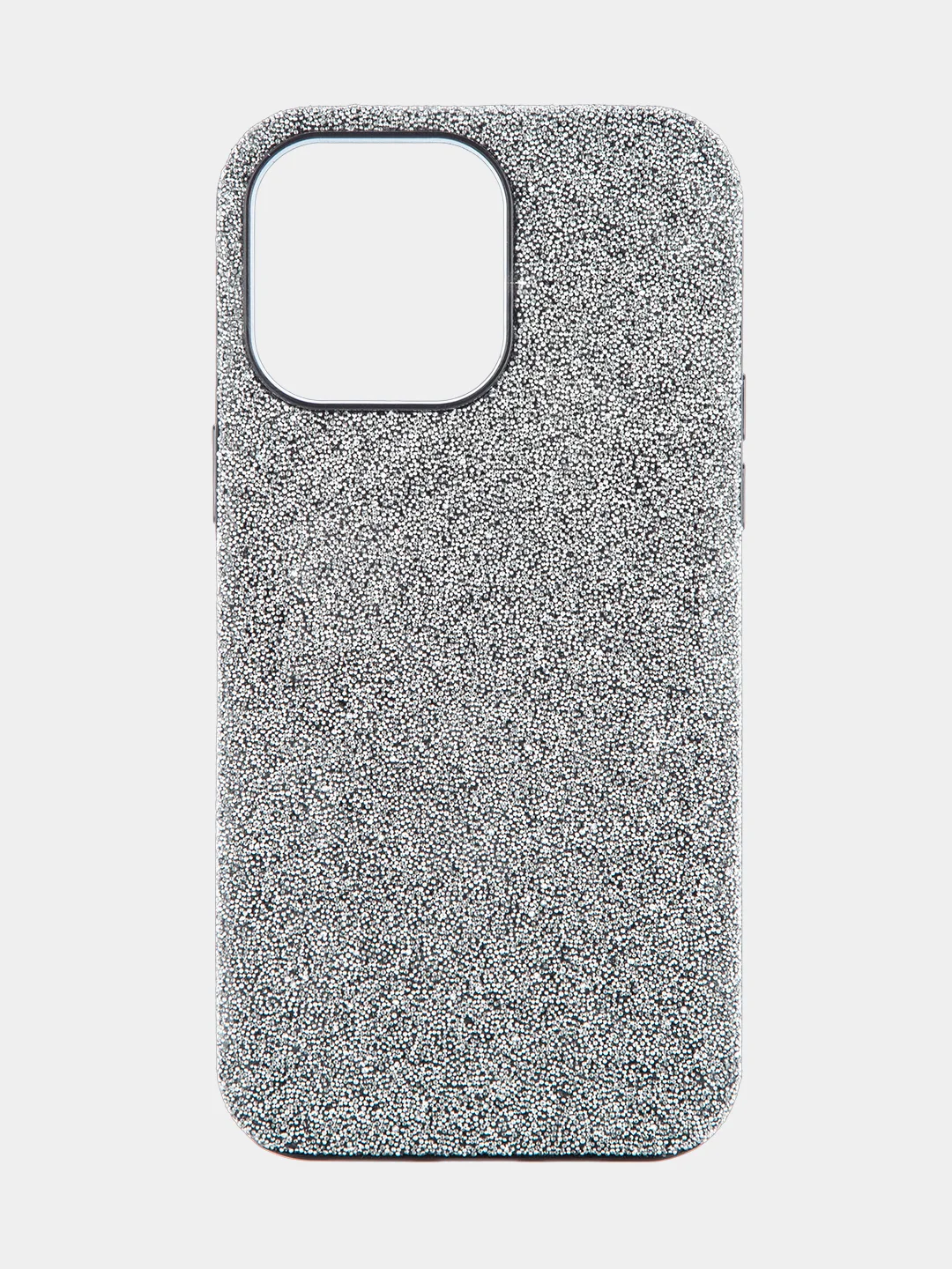 Серый блестящий чехол Broscorp на iPhone 14 Pro Max, со стразами и кристаллами