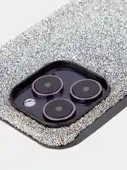 Серый блестящий чехол Broscorp на iPhone 14 Pro Max, со стразами и кристаллами