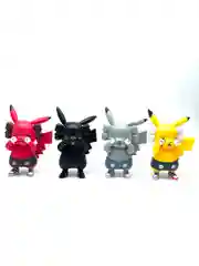Алый аниме фигурки, игрушки Наруто Naruto, 4 шт, 6 шт, аниме фигурки Пикачу покемон бирбик