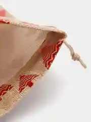 Красный новогодние льняные мешочки для подарков "Арт Люкс",  1-5шт, 9-40см
