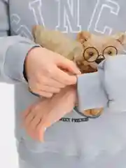Серебряный спортивный костюм, для девочки, утепленный