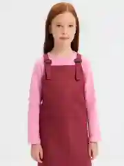Бордовый фартук школьный, детский, для труда, рисования