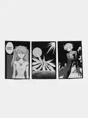 Мини постеры по мотивам аниме "Евангелион", карточки манга Evangelion