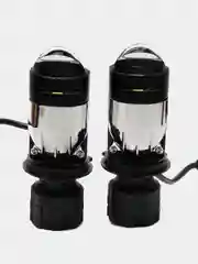 Белый автомобильные светодиодные линзованные лампы H4 mini Bi-Led lenses с СТГ A82, мини линзы