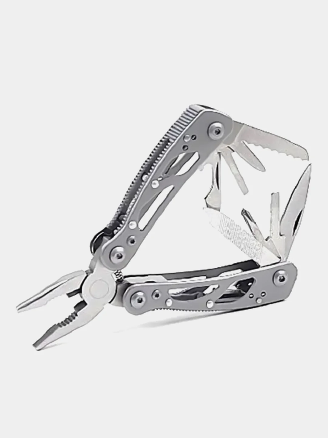 Серый мультитул компактный Ganzo G104S, 11 функций