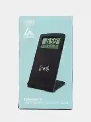 Термометр Luazon LTR-02, электронный, 10 Вт, будильник, беспроводная зарядка, черный