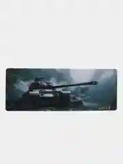 Серый металлик коврик для мыши и клавиатуры "Танки", 800 х 300 мм