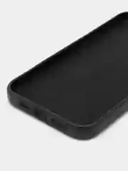 Черный чехол MagSafe для iPhone 15, Pro Max Plus кожаный BROSCORP из натуральной кожи микрофиброй